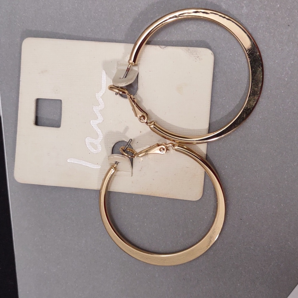 I am... Gold Hoop Earrings
